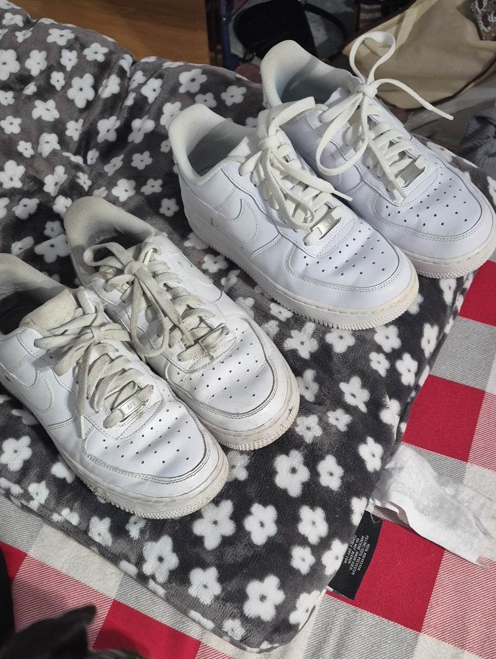 2 PAIR Bundle- Nike White Leather Low-Top Sneakers Pair